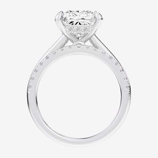 (G-H / Vs2-Si1) Womens 3 1/2 CT. T.W Lab Grown White Diamond 14K Gold Solitaire Bridal Set