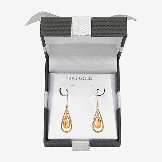 14K Gold Teardrop Earrings