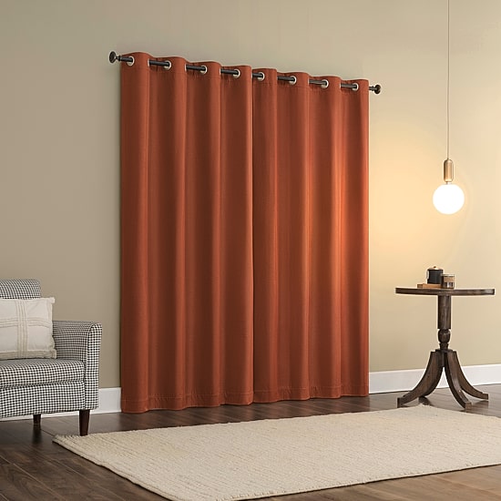 Sun Zero Atmosphere Grommet Top 100% Blackout Single Curtain Panel