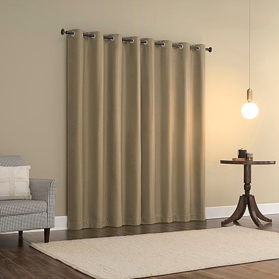 Sun Zero Atmosphere Grommet Top 100% Blackout Single Curtain Panel