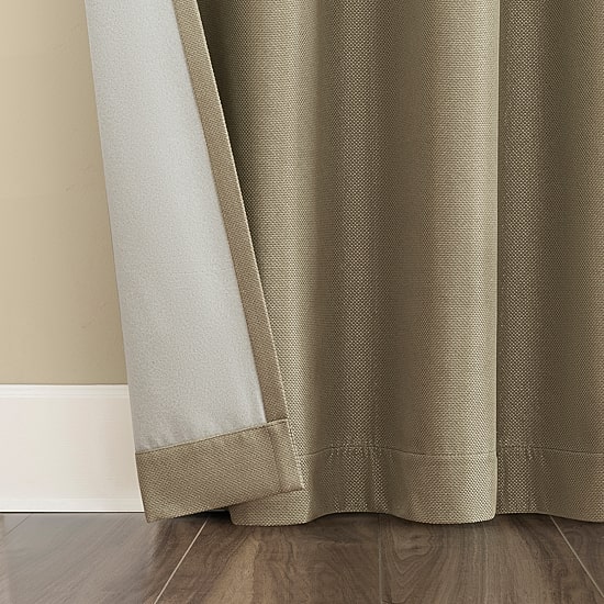 Sun Zero Atmosphere Grommet Top 100% Blackout Single Curtain Panel