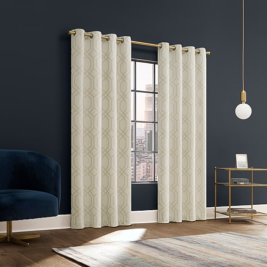 Sun Zero Atmosphere Davenport Grommet Top 100% Blackout Single Curtain Panel