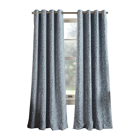 Martha Stewart Acadia Grommet Top Blackout Single Curtain Panel