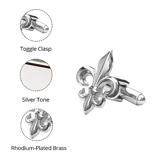 Fleur De Lis Cuff Links