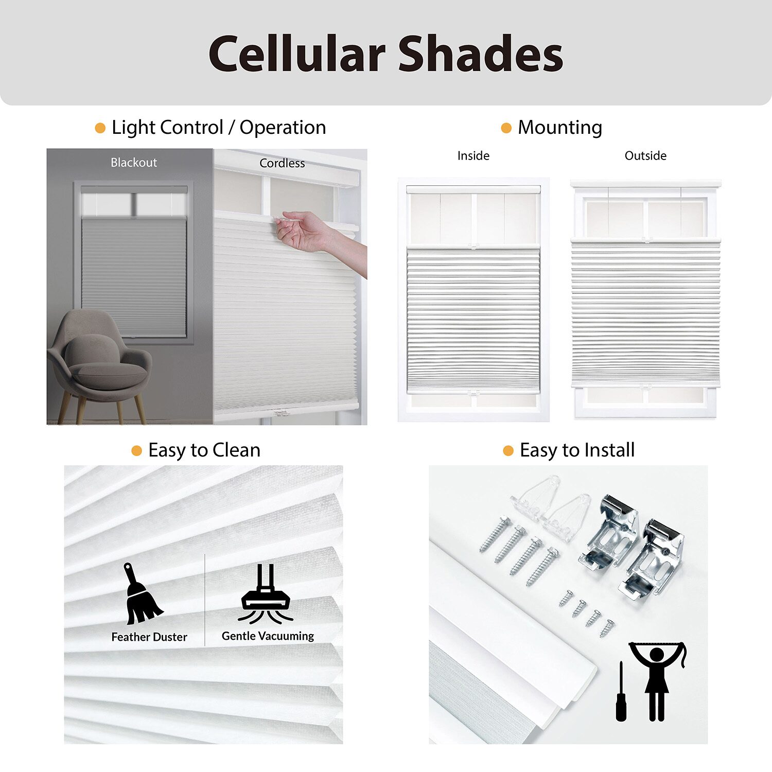 Cut-to-Width Cordless Top-Down Bottom-Up Blackout Shade