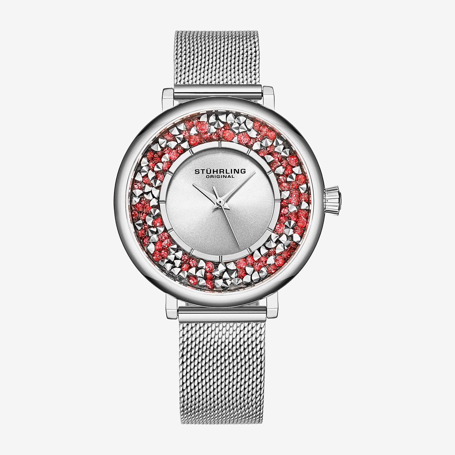 Stuhrling Womens Silver Tone Stainless Steel Strap Watch 793a.02