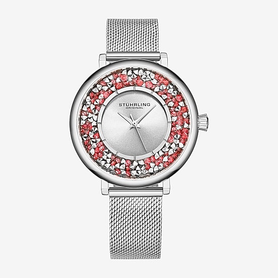 Stuhrling Womens Silver Tone Stainless Steel Strap Watch 793a.02