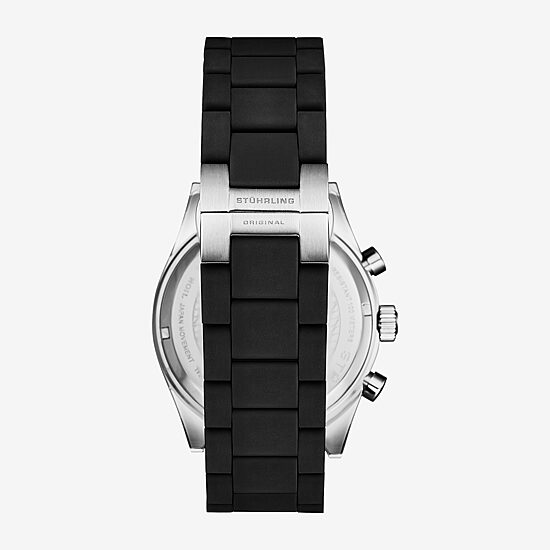 Stuhrling Mens Black Strap Watch 4076.1