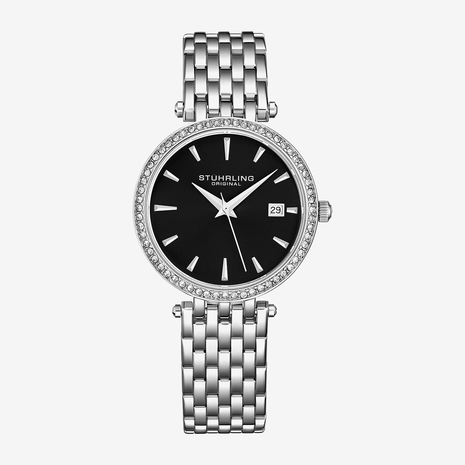 Stuhrling Womens Silver Tone Stainless Steel Bracelet Watch 3929.2