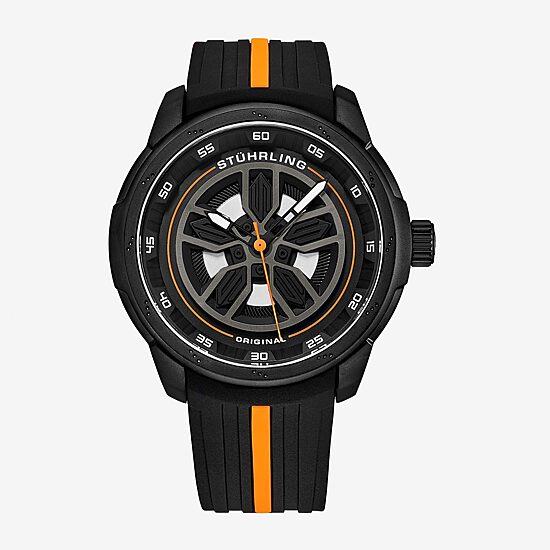 Stuhrling Mens Black Strap Watch 984.05