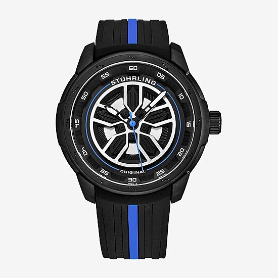 Stuhrling Mens Black Strap Watch 984.03