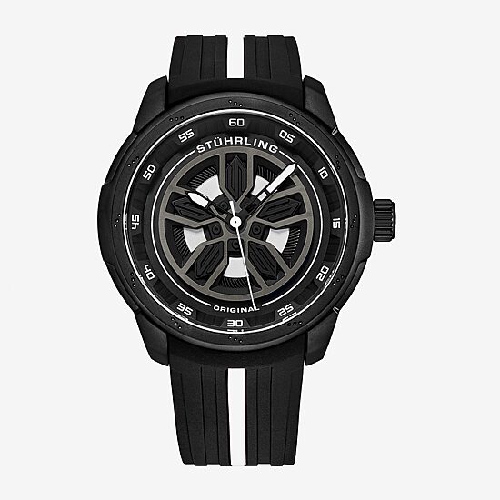 Stuhrling Mens Black Strap Watch 984.04
