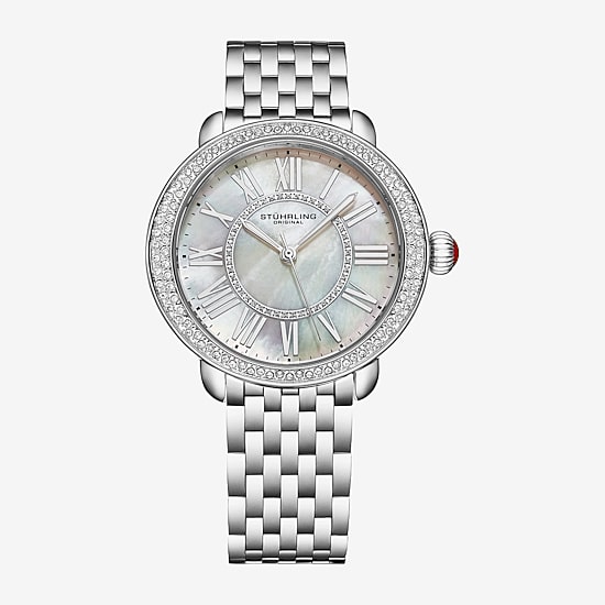 Stuhrling Womens Silver Tone Stainless Steel Bracelet Watch 4074.1