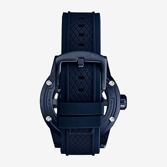 Stuhrling Mens Automatic Blue Strap Watch 4034.2