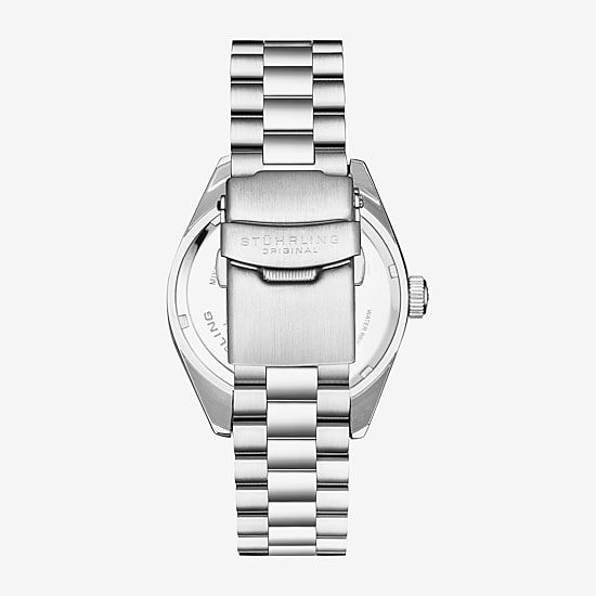 Stuhrling Mens Silver Tone Stainless Steel Bracelet Watch 4070.2