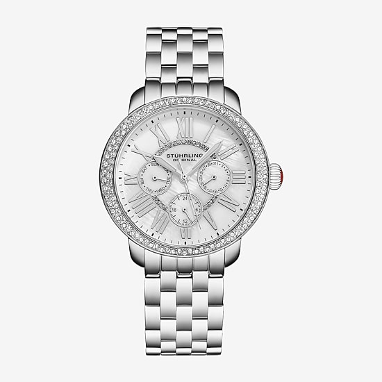 Stuhrling Womens Silver Tone Stainless Steel Bracelet Watch 4081.1