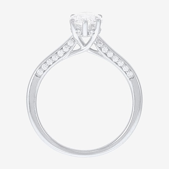 (H-I / Si2) Womens 1 3/4 CT. T.W. Lab Grown White Diamond 10K Gold Marquise Engagement Ring