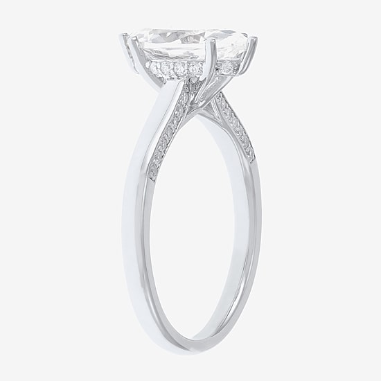 (H-I / Si2) Womens 1 3/4 CT. T.W. Lab Grown White Diamond 10K Gold Marquise Engagement Ring