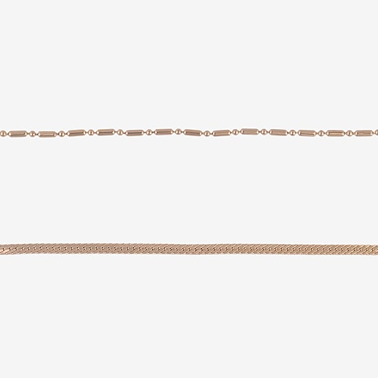Bijoux Bar Delicates Womens 9 Inch Herringbone Ankle Bracelet