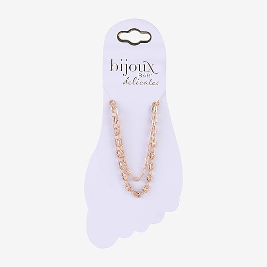 Bijoux Bar Delicates Womens 9 Inch Cable Ankle Bracelet