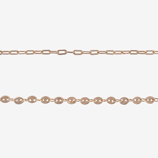 Bijoux Bar Delicates Womens 9 Inch Cable Ankle Bracelet