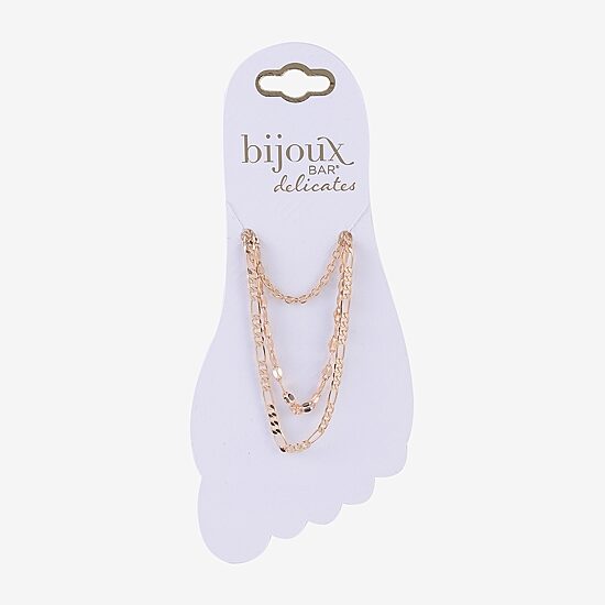 Bijoux Bar Delicates Womens 9 Inch Cable Ankle Bracelet