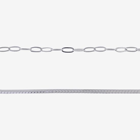 Bijoux Bar Delicates Womens 9 Inch Herringbone Ankle Bracelet