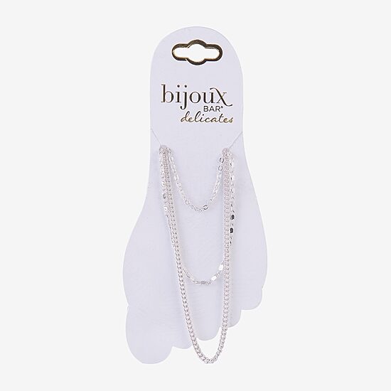 Bijoux Bar Delicates Womens 9 Inch Curb Ankle Bracelet