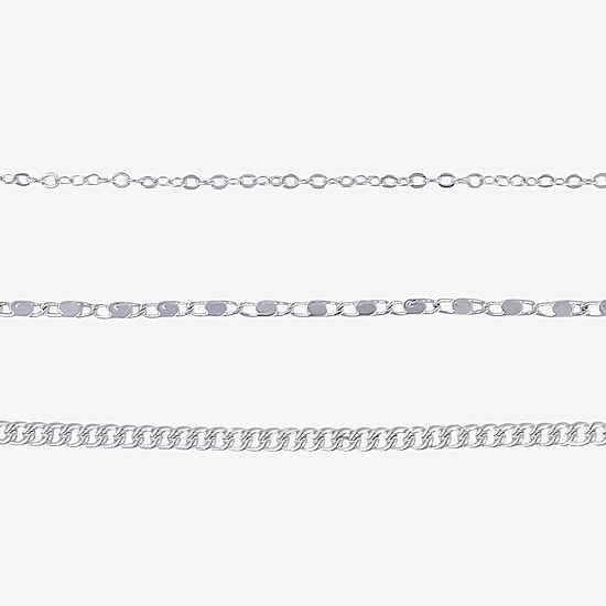 Bijoux Bar Delicates Womens 9 Inch Curb Ankle Bracelet