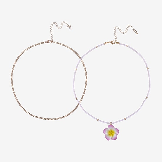 Arizona Unisex Flower 2-pc. Necklace Set
