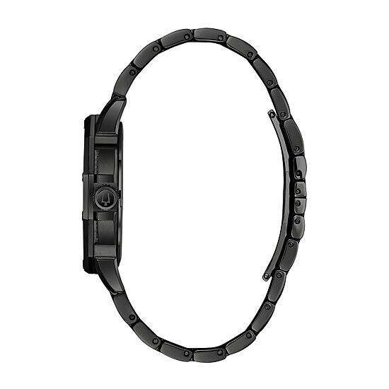 Bulova Octava Mens Black Stainless Steel Bracelet Watch 98c134
