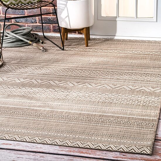nuLoom Erlinda Tribal Outdoor Rectangular Rug