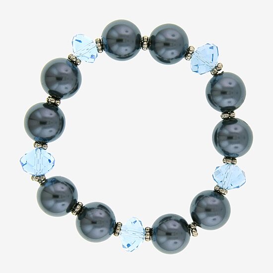 1928 Silver Tone Womens Stretch Bracelet