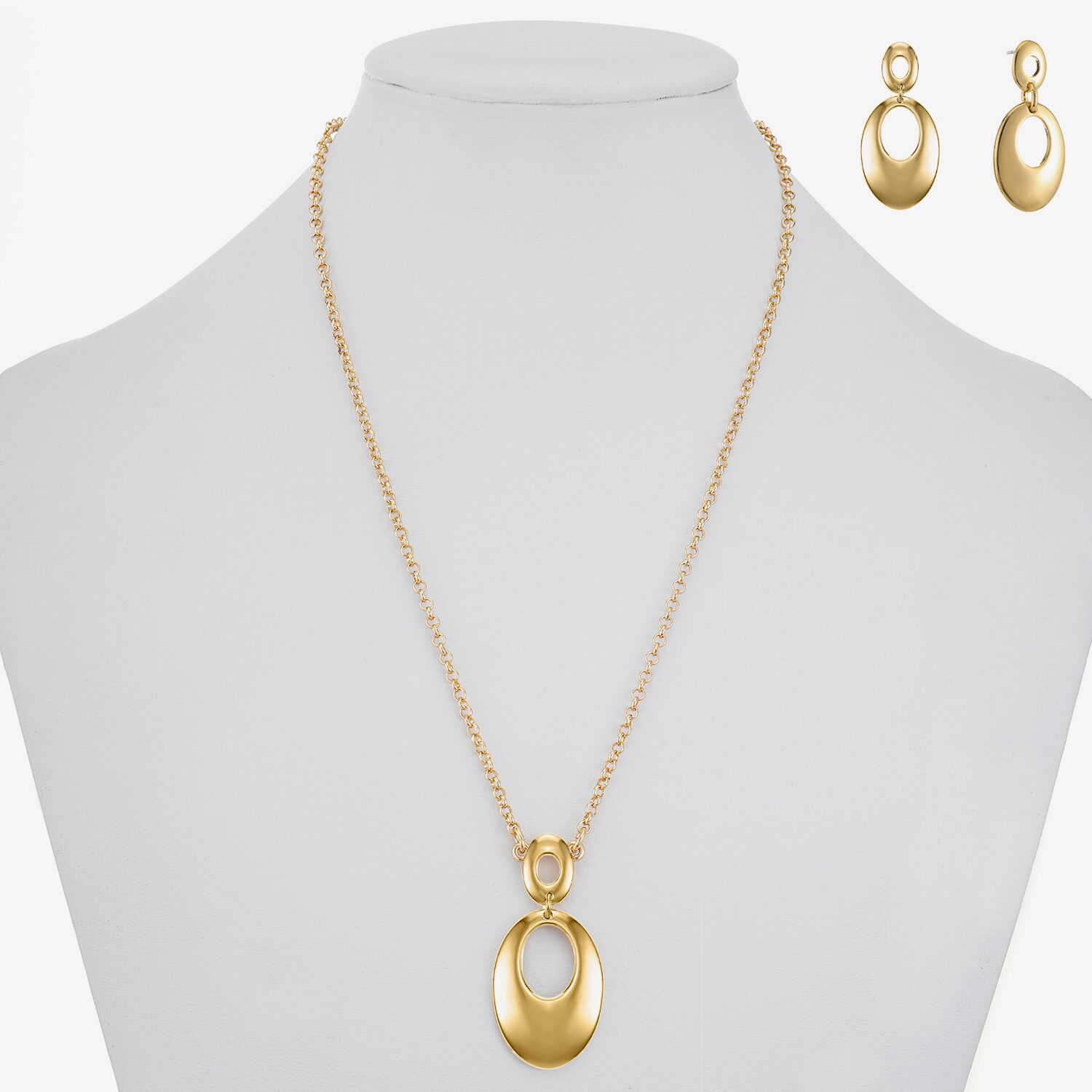 Liz Claiborne Pendant Necklace And Drop Earring Womens Oval 2-pc. Jewelry Set