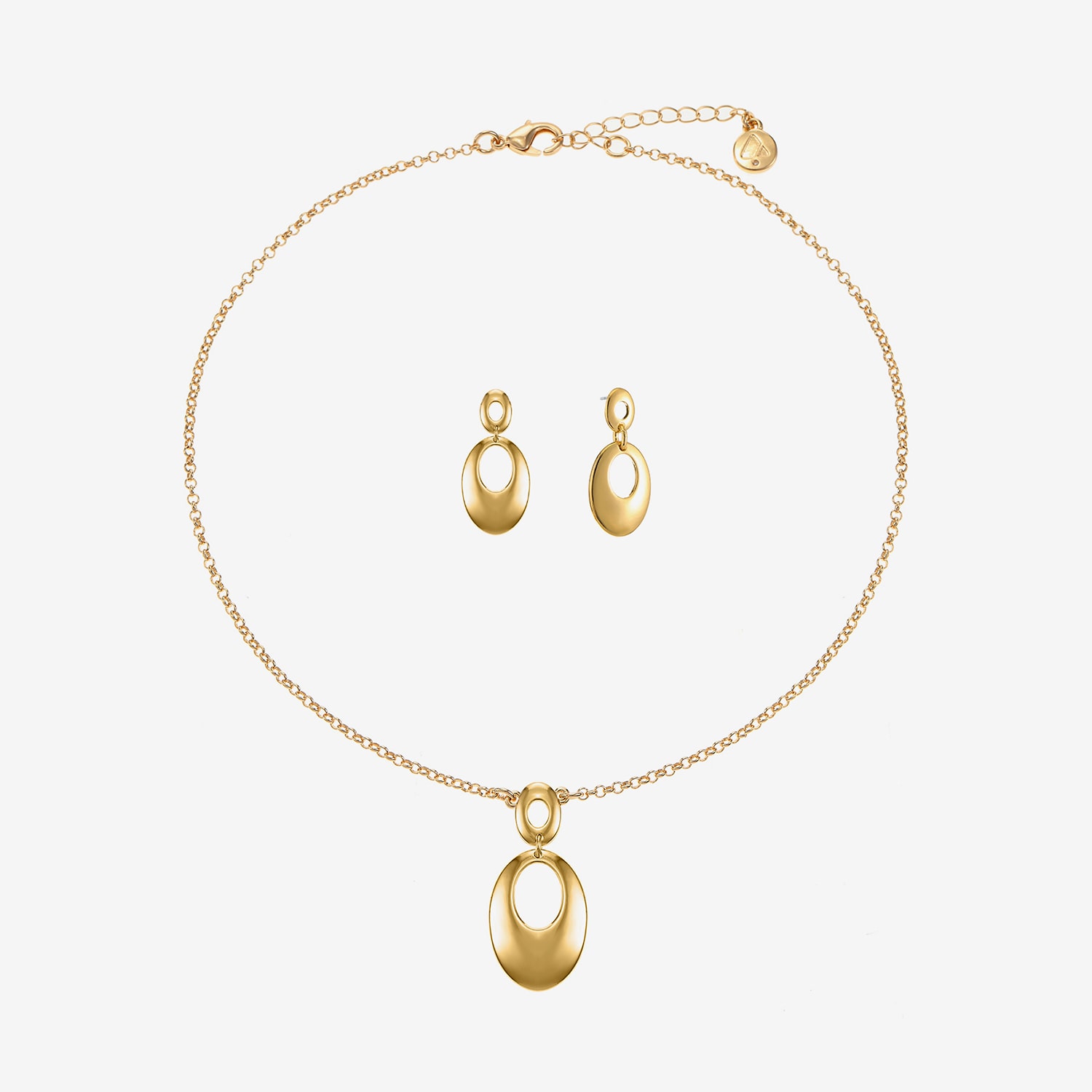 Liz Claiborne Pendant Necklace And Drop Earring Womens Oval 2-pc. Jewelry Set