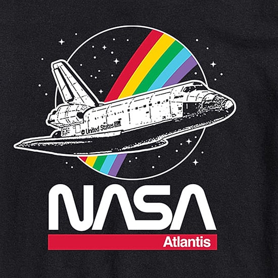 Nasa Mens Crew Neck Short Sleeve Regular Fit Graphic T-Shirt