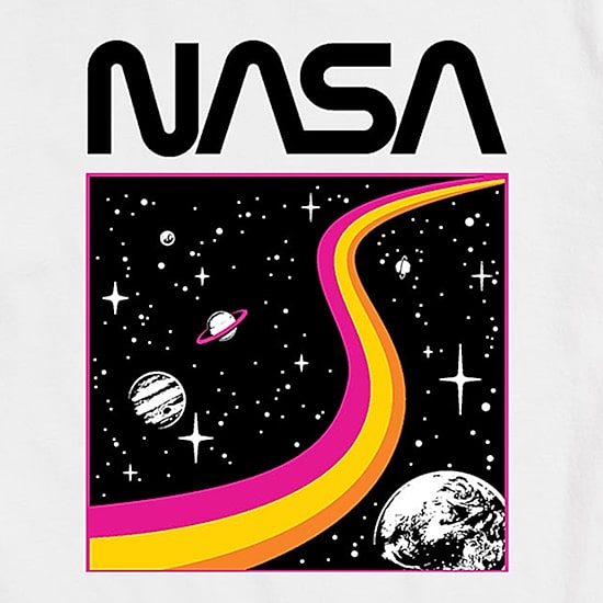 Nasa Mens Crew Neck Short Sleeve Regular Fit Graphic T-Shirt
