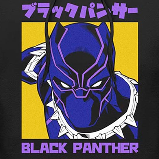 Mens Long Sleeve Marvel Black Panther Hoodie