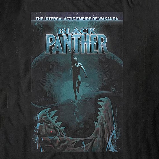 Mens Crew Neck Short Sleeve Classic Fit Black Panther Marvel Graphic T-Shirt