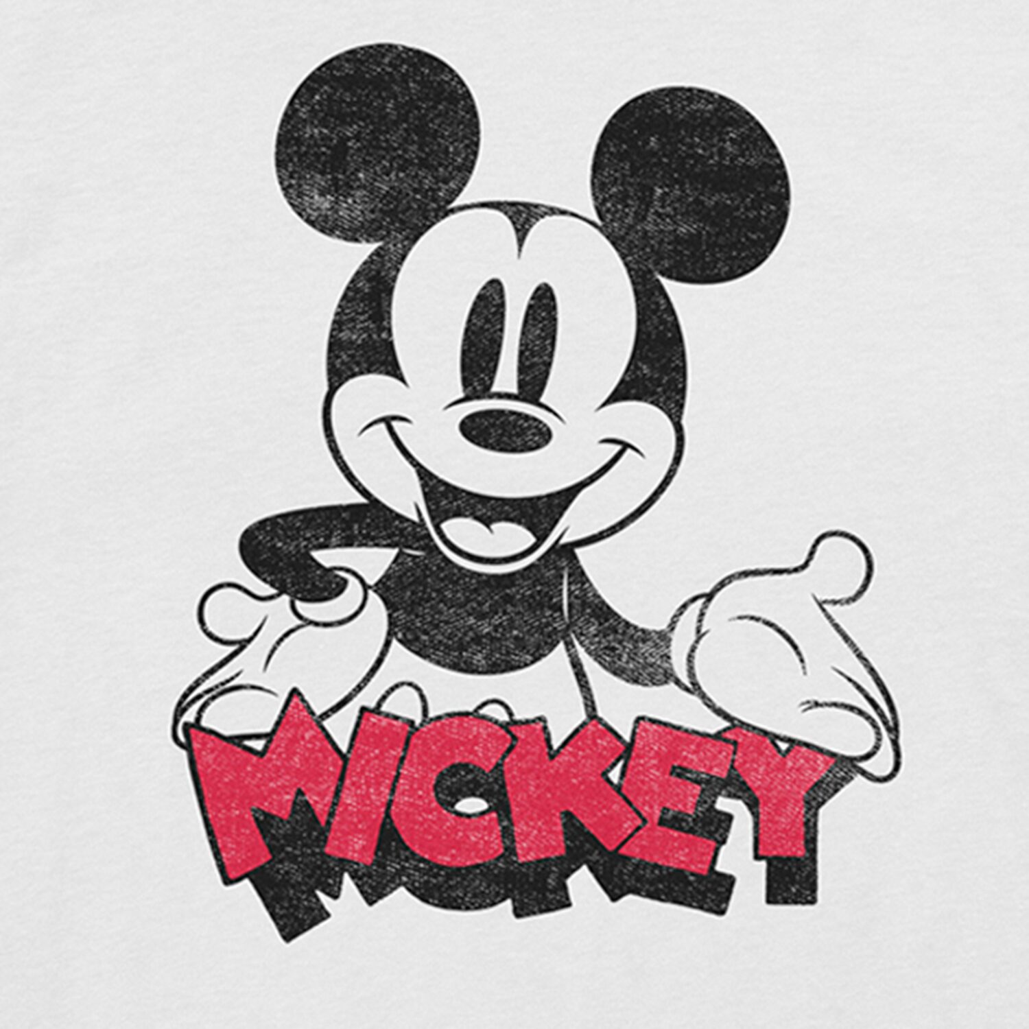 Oh Boy Mens Crew Neck Short Sleeve Regular Fit Mickey Mouse Graphic T-Shirt