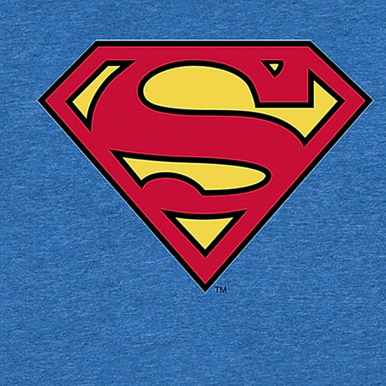 Mens Crew Neck Short Sleeve Regular Fit DC Comics Superman Graphic T-Shirt