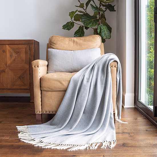 Casual Comfort Herringbone Lightweight Throw