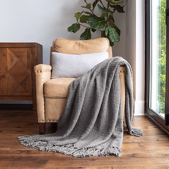Casual Comfort Slub Yarn Washable Midweight Throw