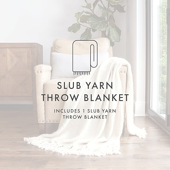 Casual Comfort Slub Yarn Washable Midweight Throw