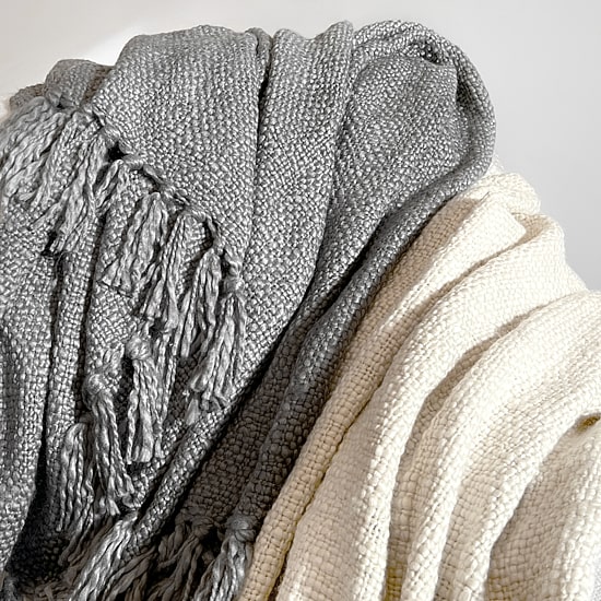 Casual Comfort Slub Yarn Washable Midweight Throw