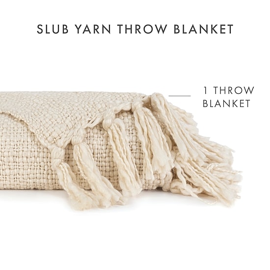 Casual Comfort Slub Yarn Washable Midweight Throw