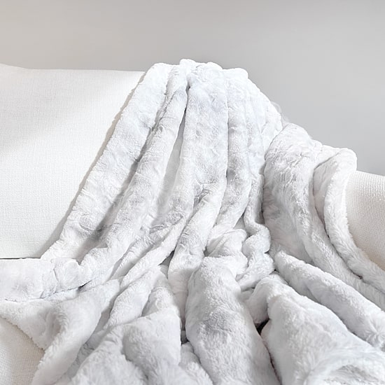 Casual Comfort Faux Fur Tie Dye Reversible Extra Weight Throw Blanket