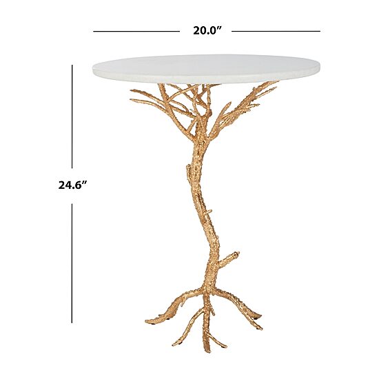 Carolyn Rooted Gold Accent Table