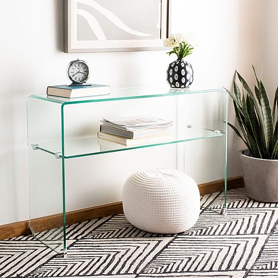 Hollis Tempered Glass Console Table