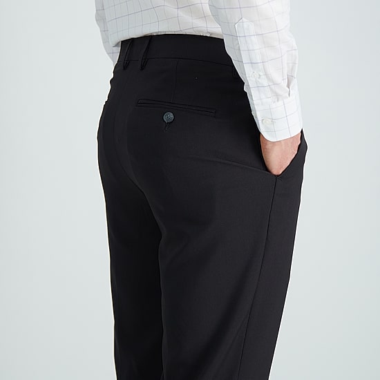 Haggar Smart Wash With Repreve Mens Stretch Fabric Slim Fit Flat Front Suit Pant